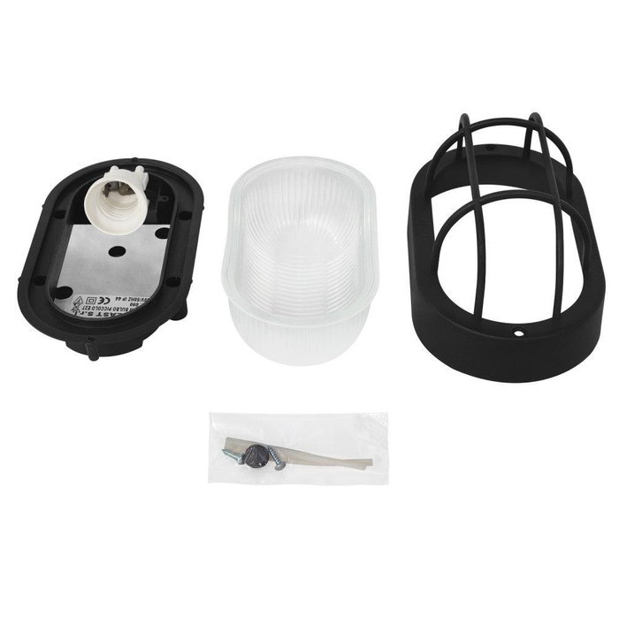 Aplique de Pared Jardín E27 IP44 Negro Sin Bombilla BO-170-N