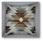 DKD Home Decor Cojines de Piel y Poliéster Camel y Gris (Pack de 2)