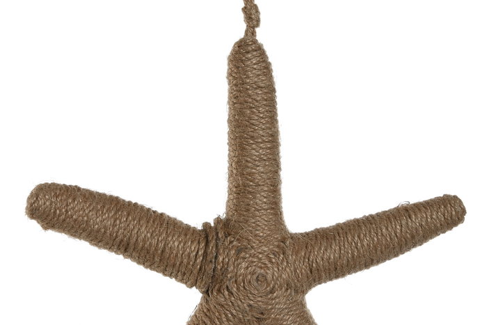 DKD Home Decor Decoración Colgante Mediterráneo, Crema Natural, 3.5 x 35 x 24.5 cm (4 Unidades)