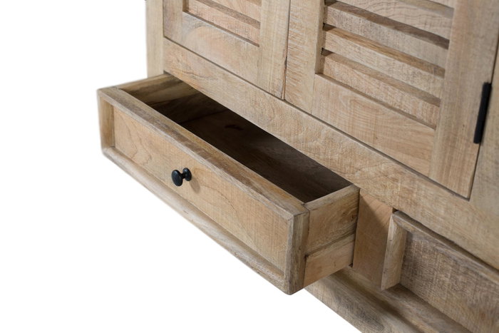 GINER Y COLOMER Aparador 3 Puertas y 2 Cajones Madera de Mango Natural