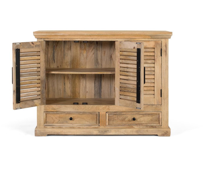GINER Y COLOMER Aparador 3 Puertas y 2 Cajones Madera de Mango Natural