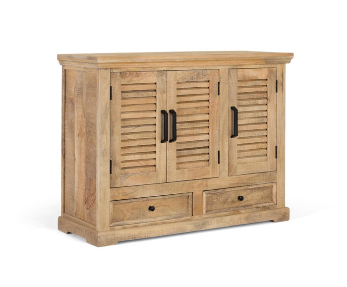 GINER Y COLOMER Aparador 3 Puertas y 2 Cajones Madera de Mango Natural