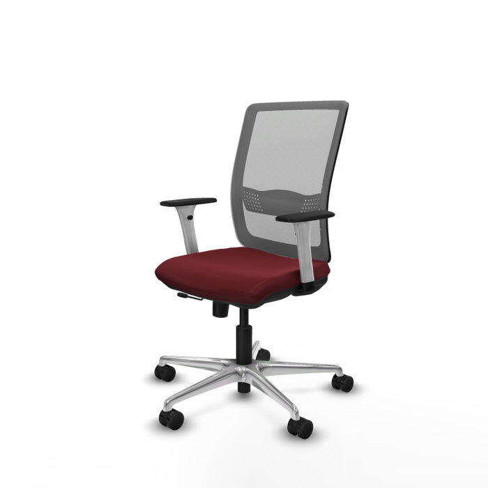 PIQUERAS Y CRESPO Silla de oficina Haches Granate y Gris PIQUERAS Y CRESPO Silla de oficina Haches Granate y Gris