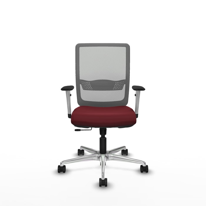 PIQUERAS Y CRESPO Silla de oficina Haches Granate y Gris PIQUERAS Y CRESPO Silla de oficina Haches Granate y Gris