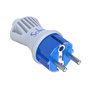 Solera 5706CKB Clavija bipolar 16A 250V IP44 Sujetacables Abatible Blanco