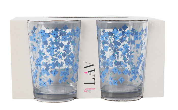 LAV Set 4 Vasos Sidra 520 cc Bodega Flores 9x9x12 cm (6 Cajas)
