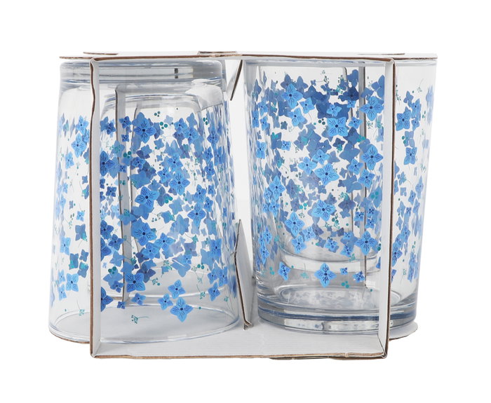 LAV Set 4 Vasos Sidra 520 cc Bodega Flores 9x9x12 cm (6 Cajas)