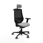 PIQUERAS Y CRESPO Silla de oficina Mardos con mecanismo Sincro/Traslack, Gris claro/Negro