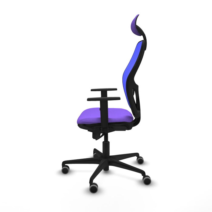 PIQUERAS Y CRESPO Silla de oficina Jorquera con mecanismo Sincro, asiento Lila y respaldo Azul