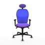 PIQUERAS Y CRESPO Silla de oficina Jorquera con mecanismo Sincro, asiento Lila y respaldo Azul