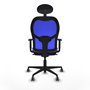 PIQUERAS Y CRESPO Silla de oficina Jorquera con mecanismo Sincro, asiento Lila y respaldo Azul
