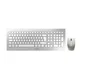 CHERRY DW 8000 Kit Teclado y Ratón Inalámbrico RF Ultraplano QWERTY Español con 5 Teclas de Acceso Directo - Color Plata y Blanco