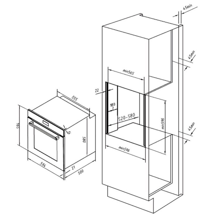 Cecotec Bolero Hexa C126000 Inox A Horno Integrable de 77 L