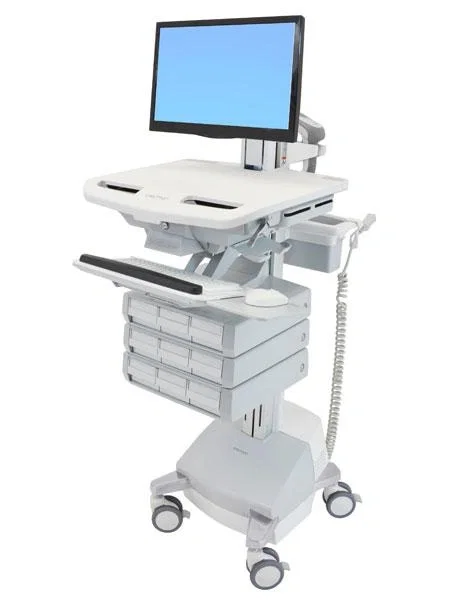 Ergotron StyleView Carro multimedia con articulación LCD y 9 cajones
