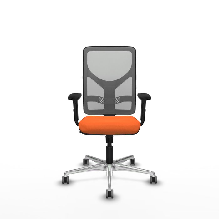 PIQUERAS Y CRESPO Silla de oficina Motilla con mecanismo Sincro, Tela Naranja y Malla Gris PIQUERAS Y CRESPO Silla de oficina Motilla con mecanismo Sincro, Tela Naranja y Malla Gris
