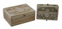 Joyero Indio DKD Home Decor Natural 20 x 10.5 x 25.5 cm Set de 2