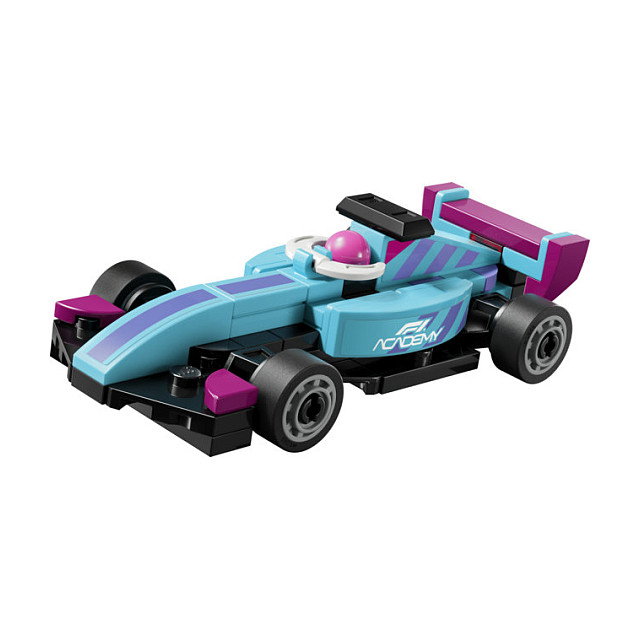 LEGO Speed Champions 30734 F1 ACADEMY Mini-Auto de Construcción, 58 Piezas, Multicolor, Juguete para Niños 7+ Años