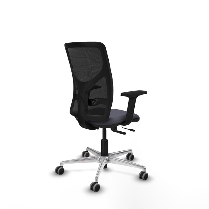 PIQUERAS Y CRESPO Silla de oficina Motilla con mecanismo Sincro/Traslack, Gris oscuro y Negro