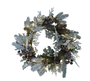 DKD Home Decor Corona Navidad Alpina Verde Lila 2 Unidades 15 x 50 x 50 cm