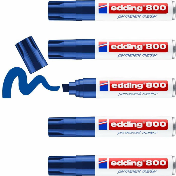 Edding Marcador Permanente 800 Azul (Set de 5)