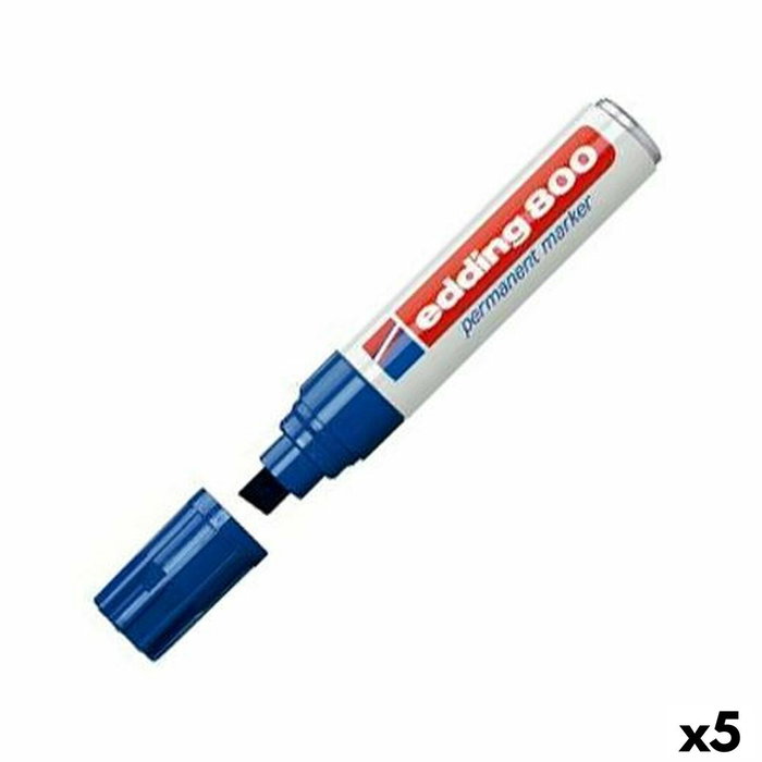 Edding Marcador Permanente 800 Azul (Set de 5)