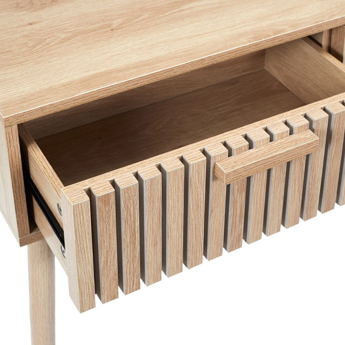 Home Deco Factory Consola Natural con 2 Cajones Klaus 100x35x80 cm