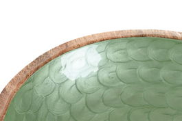 DKD Home Decor Bol Moderno Verde Natural 30 x 7 x 30 cm