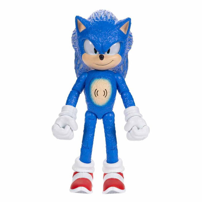 JAKKS PACIFIC Figura Sonic Interactiva La Película Sonic 3 35cm Electrificada con Sonidos