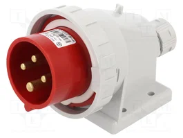 SEZ DK IPG 1643 Conector Macho Rojo 16A 400V 4 Pines