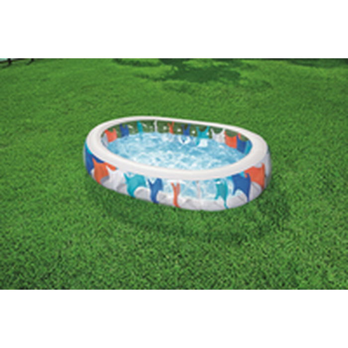 Bestway Piscina Hinchable Eliptica 229x152x51 cm +6 Años Jardin 54066