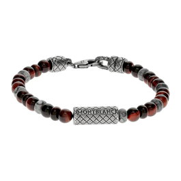 Montblanc MB12616368 Pulsera de Plata y Cuentas