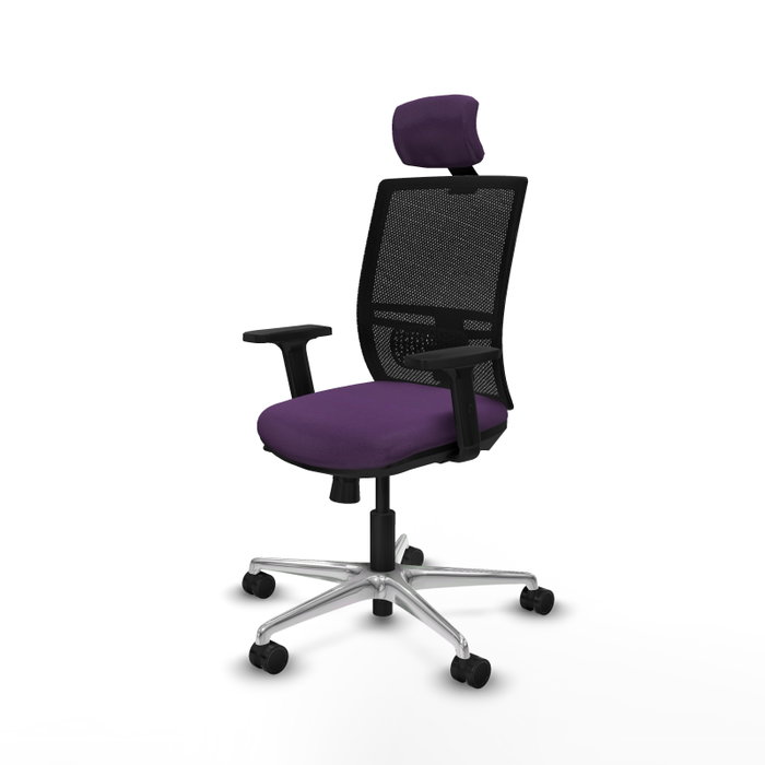 PIQUERAS Y CRESPO Silla de oficina Yunquera con mecanismo Sincro/Traslack Morada