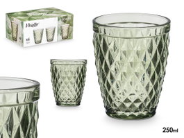 Vivalto Vaso Diamante Verde 270 ml (Pack de 24)