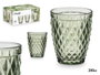 Vivalto Vaso Diamante Verde 270 ml Vidrio 8x10x8 cm (Set de 24)