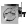 DIDHEYA Kit Cierre Puerta Corredera 85x85 mm Acero Inoxidable Serie Kube 4250 con Picaporte y Bloqueo