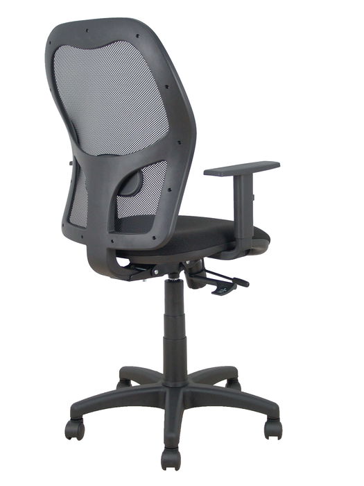 Silla de oficina Alocén con mecanismo Sincro/Traslack tapizada con Tela color Negro. Equipada con lumbar 1D, Brazos 1D y Ruedas de nailon 50 mm Silla de oficina Alocén con mecanismo Sincro/Traslack tapizada con Tela color Negro. Equipada con lumbar 1D, Brazos 1D y Ruedas de nailon 50 mm