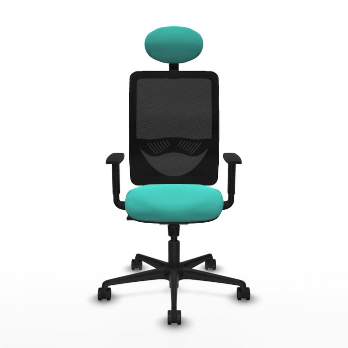 PIQUERAS Y CRESPO Silla de oficina Zulema con mecanismo Sincro, Turquesa y Negro PIQUERAS Y CRESPO Silla de oficina Zulema con mecanismo Sincro, Turquesa y Negro