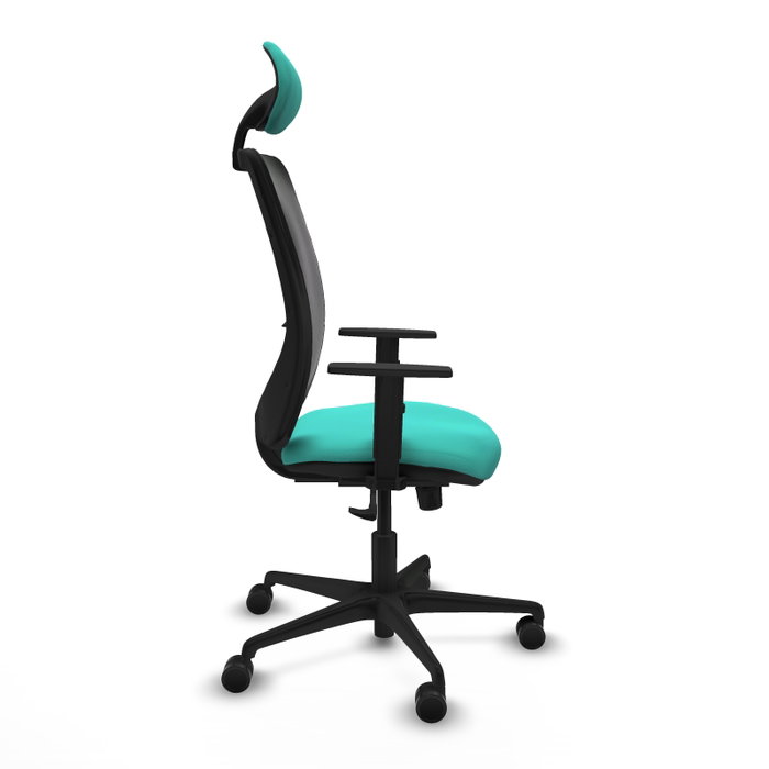 PIQUERAS Y CRESPO Silla de oficina Zulema con mecanismo Sincro, Turquesa y Negro PIQUERAS Y CRESPO Silla de oficina Zulema con mecanismo Sincro, Turquesa y Negro