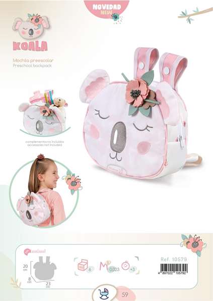 Decuevas Mochila Sencilla Koala 20x8x23 cm