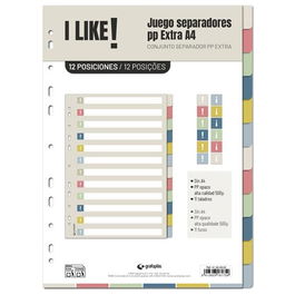 Grafoplás Separadores 12 Posiciones A4 11 Taladros PP I Like 3