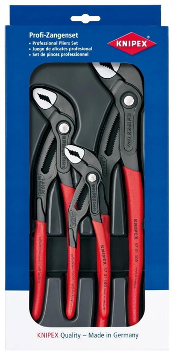 Knipex Juego de alicates Cobra de 180, 250 y 300 mm, 3 piezas