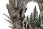 DKD Home Decor Corona Corteza y Piñas Natural 40x40x8 cm con LED