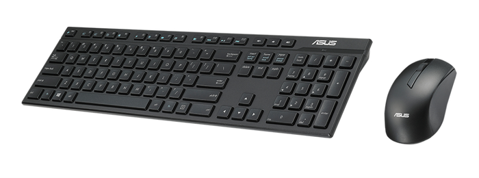 ASUS W2500 Teclado y Ratón Inalámbrico RF, Juego, QWERTY, Negro