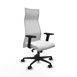PIQUERAS Y CRESPO Sillón Albacete Blanco con Mecanismo Sincro y Brazos 2D