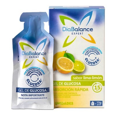 DIABALANCE Gel Glucosa Absorcion Rapida Limon 4Ud.