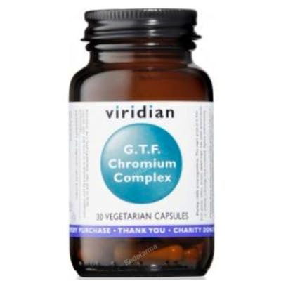 VIRIDIAN Gtf Cromo Complex 30Cap.Veg. Cromo para Niveles Normales de Glucosa VIRIDIAN Gtf Cromo Complex 30Cap.Veg. Cromo para Niveles Normales de Glucosa