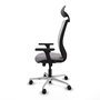 PIQUERAS Y CRESPO Silla de oficina Zulema con mecanismo Sincro, Gris y Blanco