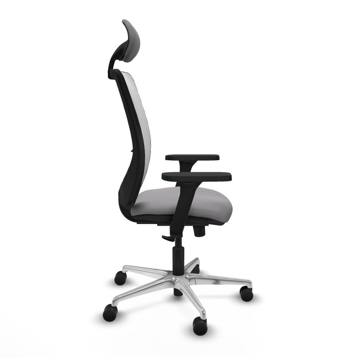 PIQUERAS Y CRESPO Silla de oficina Zulema con mecanismo Sincro, Gris y Blanco