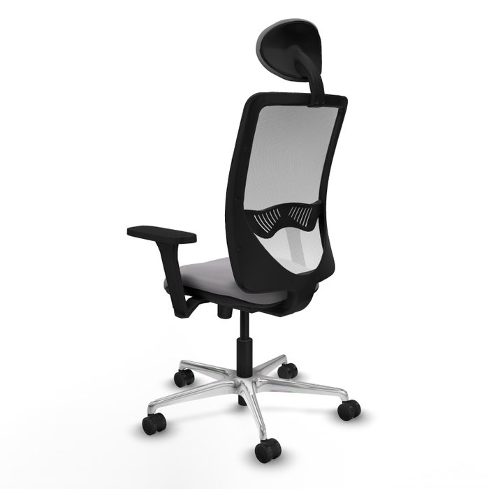 PIQUERAS Y CRESPO Silla de oficina Zulema con mecanismo Sincro, Gris y Blanco