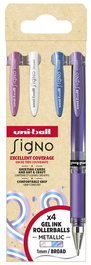 Uni-Ball Rollerball Signo Broad UM-153 1.0 mm Surtido Metálico No.2 Set 4 Ud
